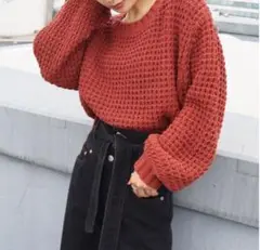 EMODA エモダ　バルキーモールニットトップス