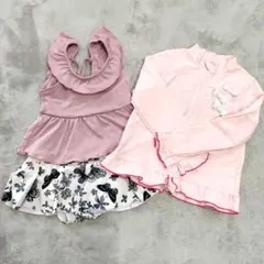 女の子用セパレート水着セット 110〜120cm