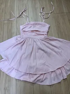 SHEIN キャミワンピース ピンク フリル