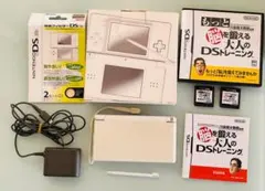 Nintendo DS Lite クリスタルホワイト 箱取説充電器 脳トレ2本