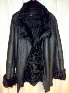 bajra バジュラ ライダースジャケット 羊革 レア□bajra バジュラ□ロングライダース コート レザーアーム