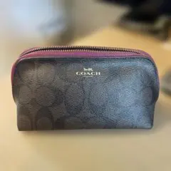 COACH コーチ　ダークブラウン ポーチ　レディース