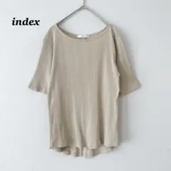 indexインデックス　半袖　リブ　カットソー　Tシャツ　ライトグリーンのサムネイル