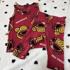 【新品、未使用】ヒスミニ モンスター総柄 セットアップ90 ヒスミニ モンスターセット 新品、未使用】ヒスミニ モンスター