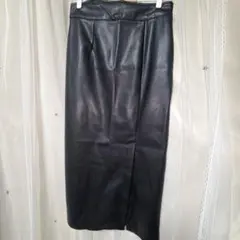 レザースカート ロングスカート