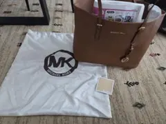【新品級】MICHAEL KORS ブラウン トートバッグ