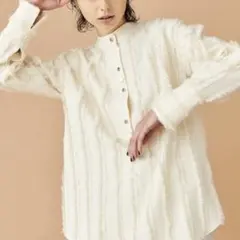 INella 2WAYストライプフリンジシャツ