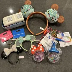 ディズニー ランド カチューシャ 光るペンダント キーチェーン 美品 匿名配送