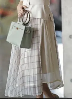 31 Sons de mode プリントプリーツ切替スカート