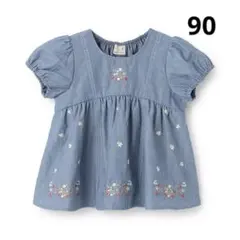 【タグ付き新品未使用】petitmain いちご ブラウス 90