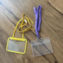 カードホルダー ネックストラップ付き