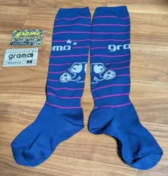 gramo ストライプソックス ネイビー・ピンク　Ｓサイズ
