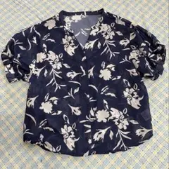 THE SHOP TK 半袖ブラウス　夏　透け感　Lサイズのサムネイル