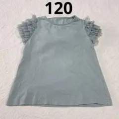 【お買い得SALE中❣️】ANY KIDS 袖チュールオーガビッツTシャツ 120