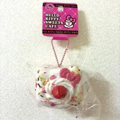 【日本限定】キティー　やわらかショートケーキマスコット　スクイーズ　ストラップ
