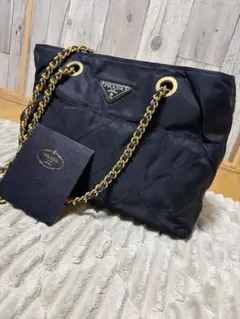 ★PRADA ★ブラック キルティング ショルダーバッグ◎白タグ