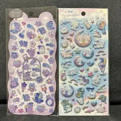 クーリア【正規品】3Dシール2種セット　動物 ユニコーン ハート 月 星 魔法