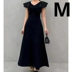 ダズリン バックオープンワンピース M 黒 量産系 大人かわいい 上品 細見え