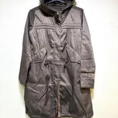 レディースブラウン モッズコート フード付き★最終お値下げ499円⤵️