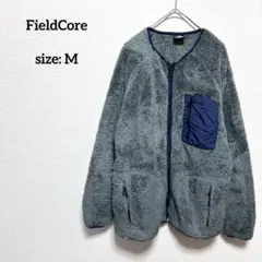 フィールドコア ワークマン ストレッチフリースノーカラージャケット M グレー