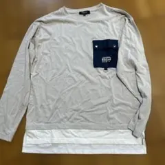 Double Focus ベージュ 長袖カットソー M