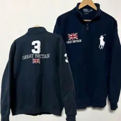 ラルフローレン　トラックジャケット　刺繍ロゴ　ビッグポニー　ジップアップ　XL