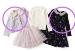 【新品】　メゾピアノ コート　140 ラベンダー　ファー　ワンピース　130