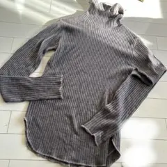 フリークスストア モカ　リブ編み インナータートル