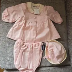 ミキハウス 70 上下、帽子セット 未使用