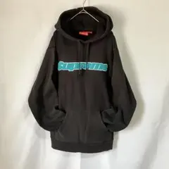 か 様専用【Supreme/色褪せブラックパーカー】パイル刺繍ロゴ メンズM