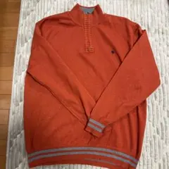 POLO ハーフジップセーター XL オレンジ