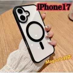 iPhone17用ケース ブラック 黒　スマホケース　クリアケース