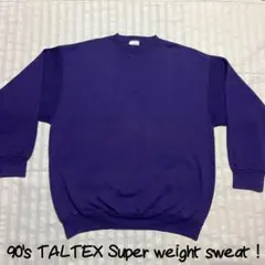 激レアXL！◎90's TULTEX ソリッドスウェット パープル ◎