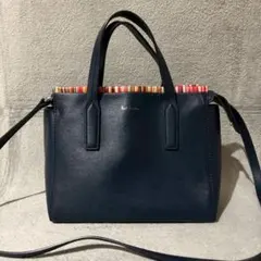 Paul Smith ポールスミス ショルダーバッグ レザー 2way ネイビー