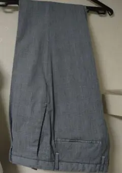 ABAHOUSE ストレッチクラシカルチェックパンツ　44サイズ　サックス