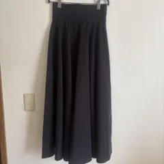 【クラシカルエルフ】ハイウエスト フレアロングスカート ブラックのサムネイル
