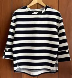 ZARA ボーダーカットソー　七分袖　XS