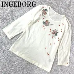 INGEBORG インゲボルグ プリントカットソー アイボリー 9 B1274
