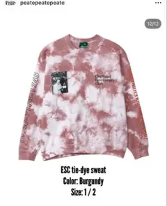 peatepeatepeate ESC tie-dye sweat