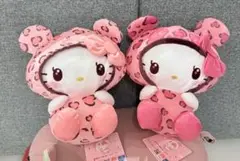 パンダ ハローキティ レディなひょう柄BIGぬいぐるみ ひょう柄 ぬいぐるみ