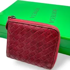 ボッテガヴェネタ　財布　折り財布　イントレチャート　ラウンドファスナー