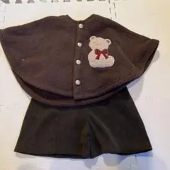 ブラウン フリース カバーオール セット