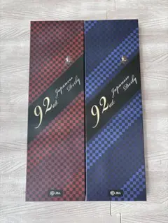 JRA 92nd 赤と青のチェック柄ネクタイ2本セット