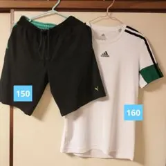 アディダス　サッカーTシャツ160 プーマショートパンツ150