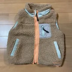 BEAMS MINI フリースベスト ベージュ