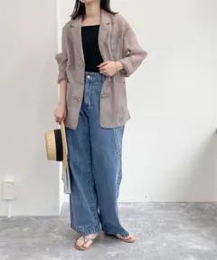 fredy emueチャイナ釦シアーテーラードジャケットのサムネイル