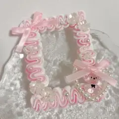035 ホイップデコ トレカケース 硬質ケースデコ ピンク ガーリー くまさん