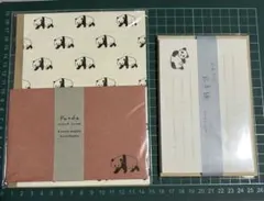 中古＆未使用　パンダ柄　レターセット2種