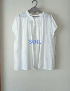 SOIL ソイル ブラウス コットン100% トップス フリル 白のサムネイル
