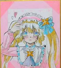 オリジナル　手描きイラスト　可愛い　女の子　美少女